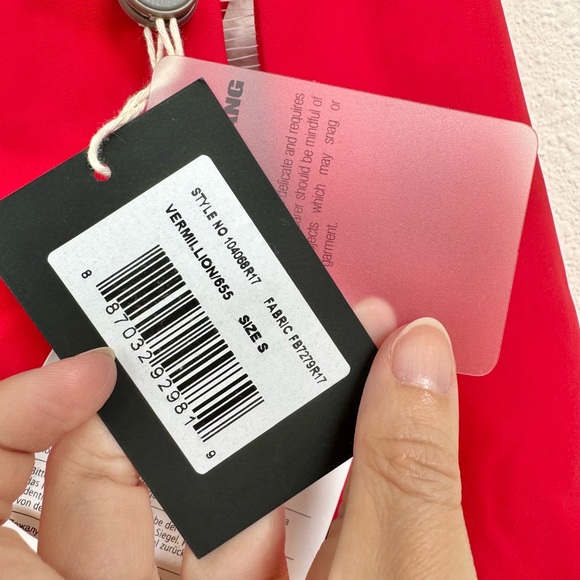 Alexander Wang Fish Line Detail Bikini Top in Vermillion size S - Picture 8 of 8